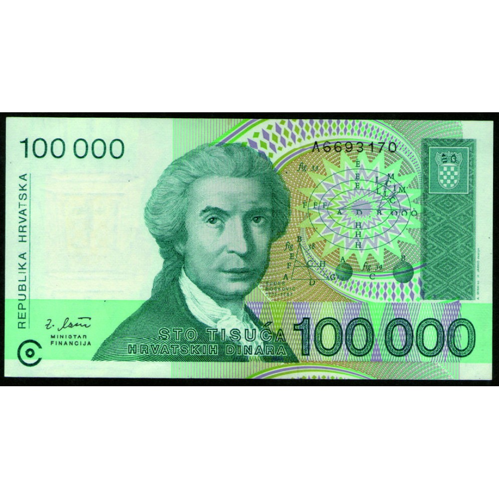 Croacia 100000 Dinara