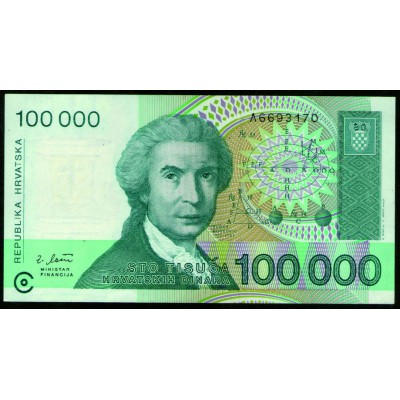 Croacia 100000 Dinara