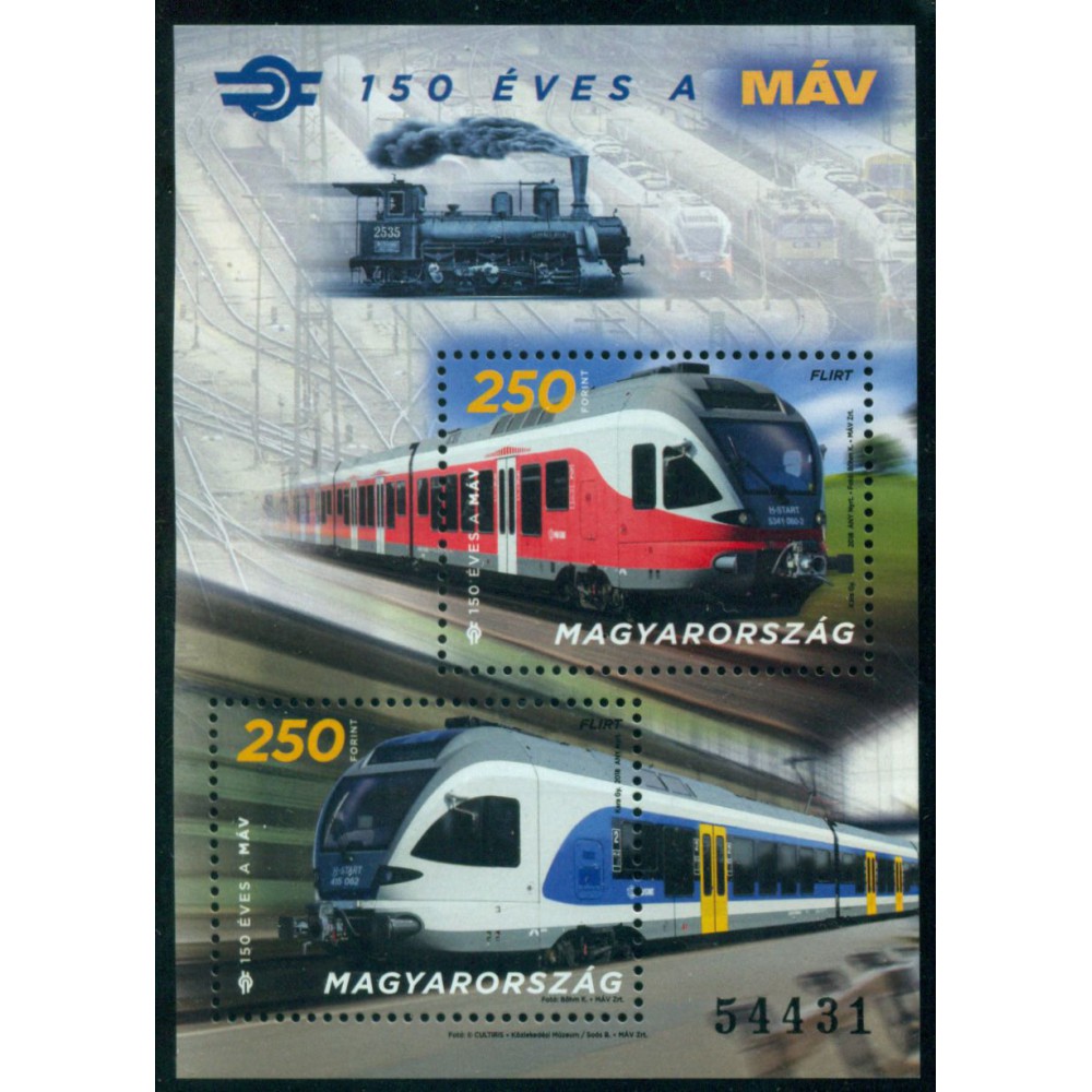 150º Aniversario del Ferrocarril de Hungría